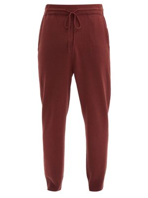 Le17septembre Homme - Drawstring-waist Wool-blend Track Pants - Mens - Red