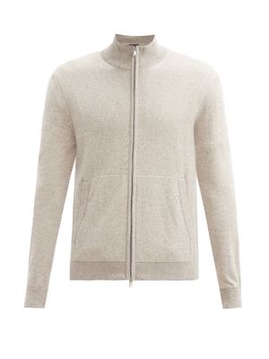 Frescobol Carioca - Heitor Zipped Cotton-blend Sweater - Mens - Grey