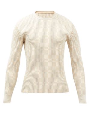 Jacquemus - Gelati Checked Cotton-rib Sweater - Mens - Brown Multi