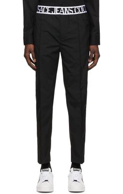 Versace Jeans Couture Black Iconic Logo Trousers