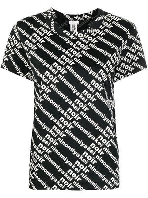 Comme Des Garçons Noir Kei Ninomiya all over logo-print cotton T-shirt - Black