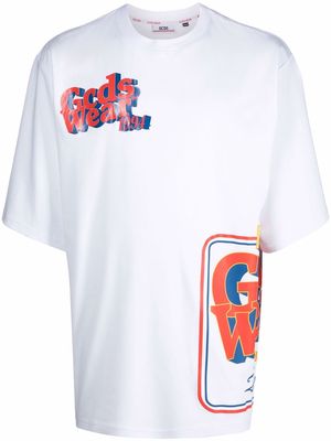 Gcds logo-print oversized T-shirt - White