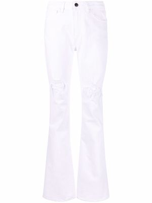 3x1 Farrah ripped flared jeans - White