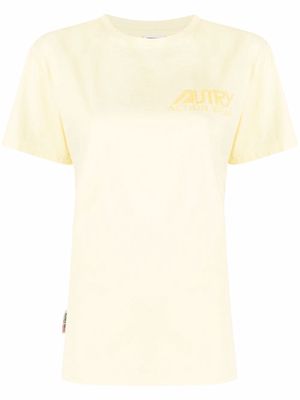 Autry logo print short-sleeve T-shirt - Yellow
