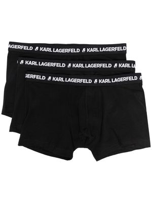 Karl Lagerfeld logo-waistband boxer short set - Black