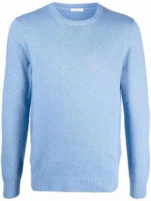 Malo crew neck knitted jumper - Blue