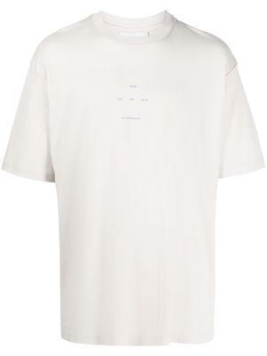 Song For The Mute 22.1 Avenue logo-print T-shirt - Neutrals