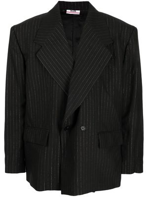 Gcds striped double-breasted blazer - Black