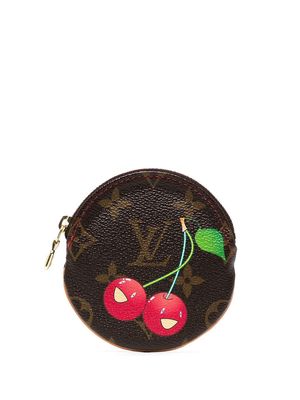 Louis Vuitton 2005 pre-owned cherry-print round coin purse - Brown