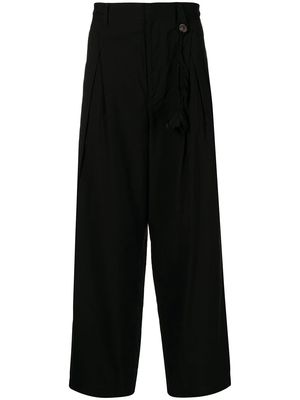 Bed J.W. Ford pin-tack wide-leg trousers - Black