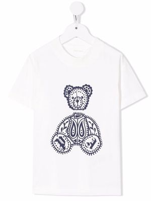 Palm Angels Kids Paisley Bear cotton T-shirt - White