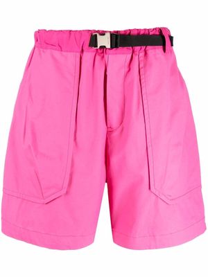 sacai belted Bermuda shorts - Pink