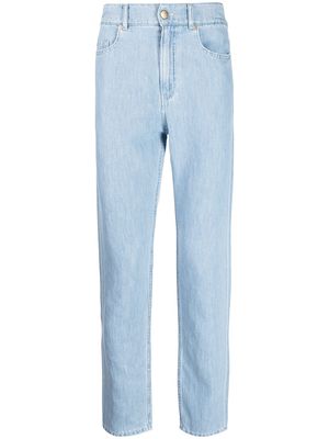 Agnona high-rise straight-leg jeans - Blue