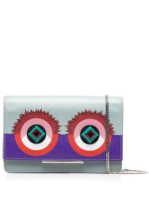 Fendi Pre-Owned Monster chain wallet - Blue