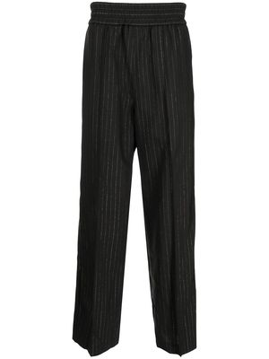 Gcds striped straight-leg trousers - Black