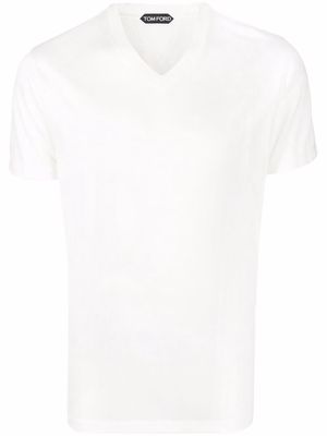 TOM FORD V-neck short-sleeved T-shirt - White