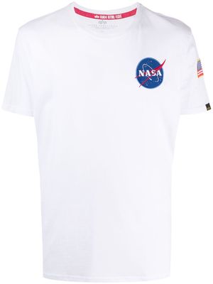 Alpha Industries NASA print short-sleeve T-shirt - White
