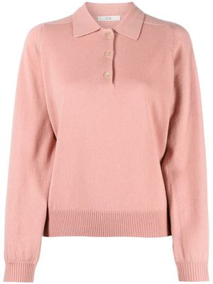 Co long-sleeve cashmere polo shirt - Pink