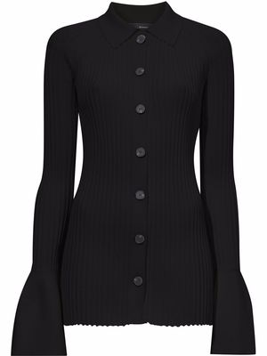 Proenza Schouler rib-knit collared cardigan - Black