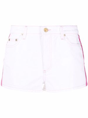 Chiara Ferragni logo-patch denim shorts - White