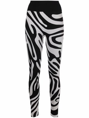 adidas by Stella McCartney embroidered spaceship trousers - Black