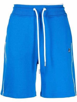 Moose Knuckles logo-plaque track shorts - Blue