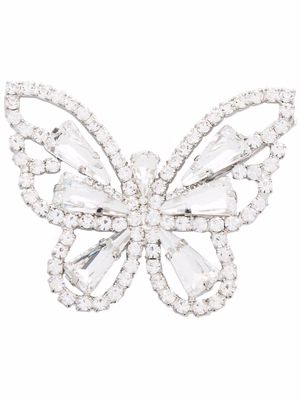 Alessandra Rich crystal-embellished butterfly hair clip - Silver
