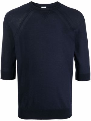 Malo short-sleeve knitted jumper - Blue