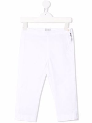 Il Gufo zip-detail leggings - White