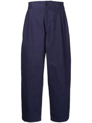 Comme Des Garçons Shirt pleated cropped trousers - Blue