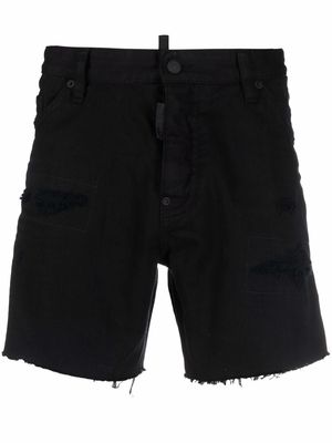 Dsquared2 distressed denim shorts - Black