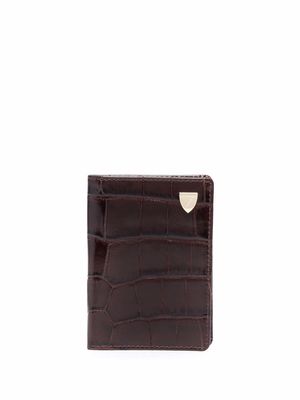 Aspinal Of London double fold cardholder - Brown