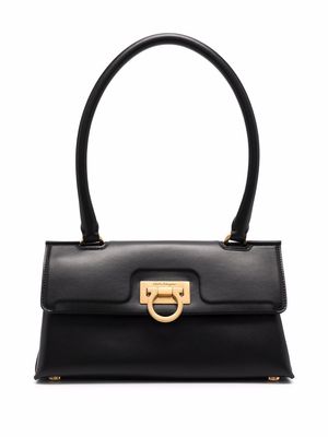 Salvatore Ferragamo Gancini-embellished shoulder bag - Black