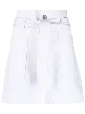 P.A.R.O.S.H. paperbag-waist shorts - White