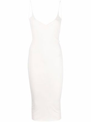 Dsquared2 ruched backless midi dress - White