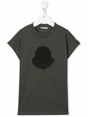 Moncler Enfant logo-print T-shirt - Green