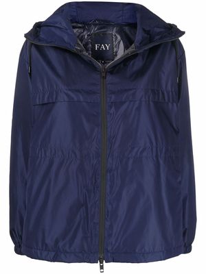 Fay hooded zip-up windbreaker jacket - Blue