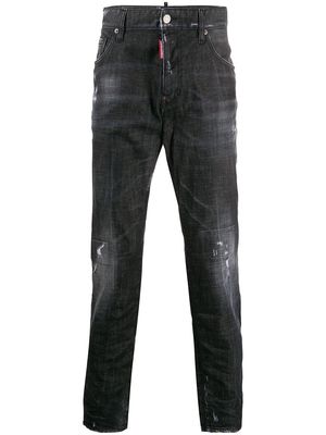 Dsquared2 distressed straight leg jeans - Black