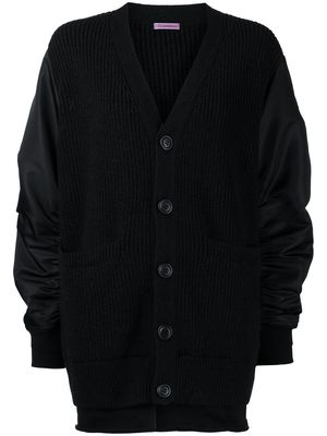 Sueundercover panelled knitted jacket - Black