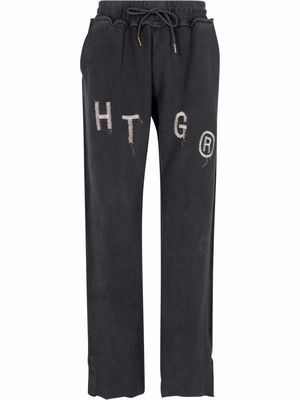 HONOR THE GIFT logo-embroidery track pants - Black