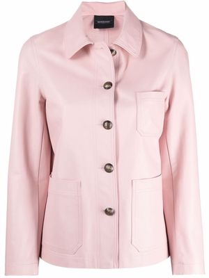 Simonetta Ravizza button-up leather jacket - Pink