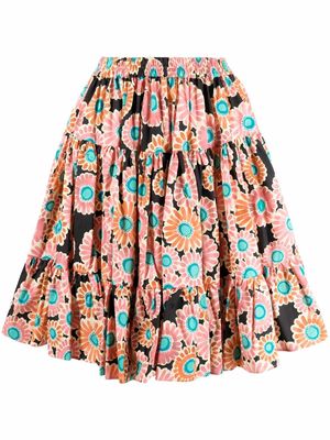 La DoubleJ Love floral-print skirt - Pink