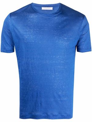 Cruciani crew-neck fitted T-shirt - Blue