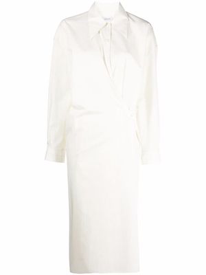 Lemaire Twisted shirt dress - White