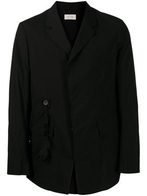 Bed J.W. Ford rose-detail single-breasted blazer - Black