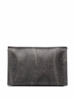 ETRO paisley-print clutch bag - Black