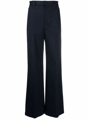 RED Valentino wide-leg tailored cotton trousers - Blue