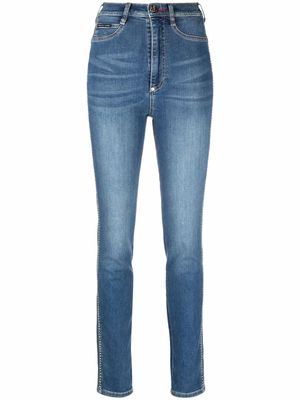 Philipp Plein super-high waisted skinny jeans - Blue