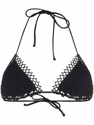La Perla braided-detail halterneck bikini top - Black