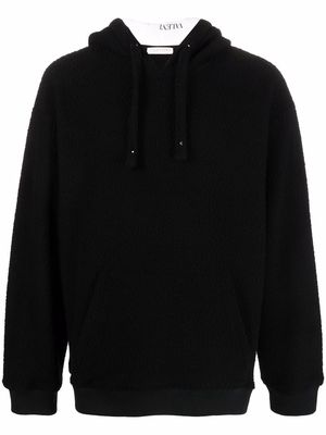 Valentino logo-print tweed hoodie - Black